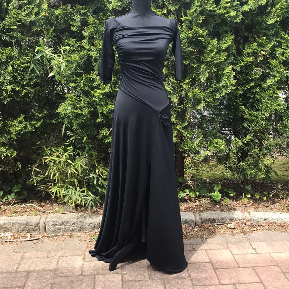 Beautiful Juan Carlos Pinera off the shoulder gown